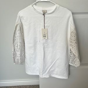 NWT- Target Eyelet Sleeve Top